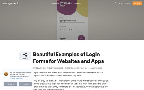 Beautiful Examples of Login Forms for Websites and Apps ...