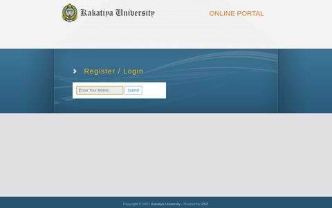 Online Portal | Kakatiya University