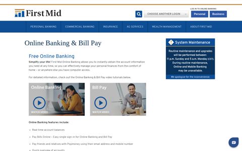 Online Banking & Bill Pay - First Mid Illinois Bank & Trust