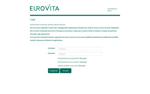 Area Clienti - Eurovita