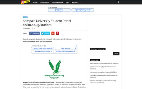Kampala University Student Portal - eis.ku.ac.ug/student