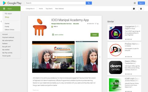 ICICI Manipal Academy App – Apps on Google Play