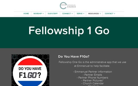 Fellowship One Go - Emmanuel Church