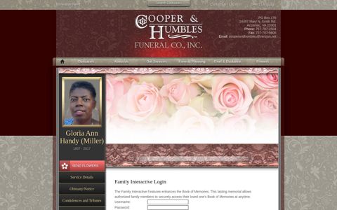 Gloria Handy Login - Accomac, Virginia | Cooper and Humbles ...