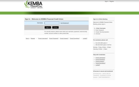 KEMBA Financial Online Banking - KEMBA Financial Credit ...