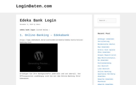 Edeka Bank Login - LoginDaten.com