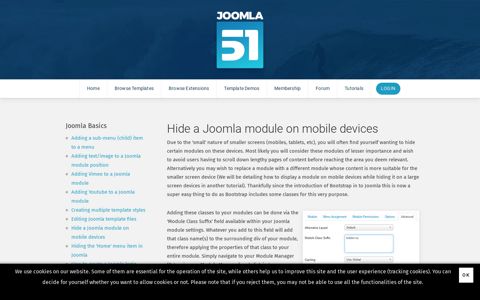 Hide a Joomla module on mobile devices - Joomla51