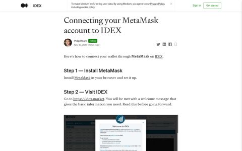 Connecting your MetaMask account to IDEX | by Philip Wearn ...