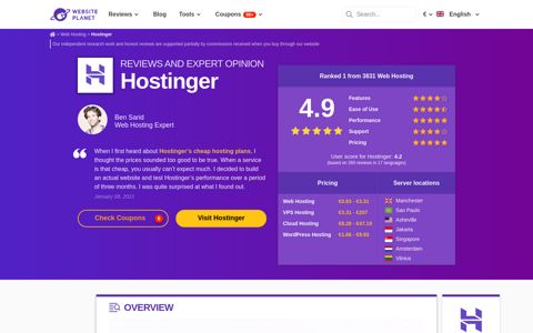 Hostinger Review 2020 – Cheap Hosting, But What's the Catch?