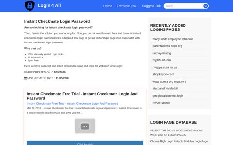 instant checkmate login password - Official Login Page [100 ...