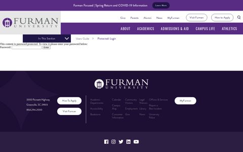 Login – Users Guide - Furman University
