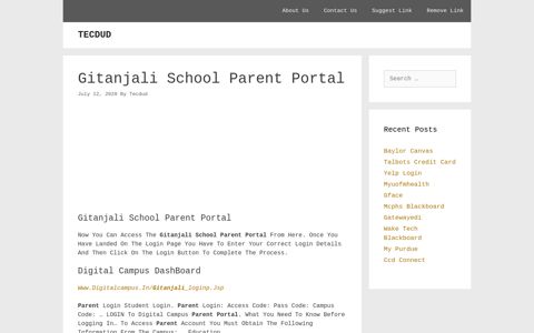 gitanjali school parent portal - Tecdud