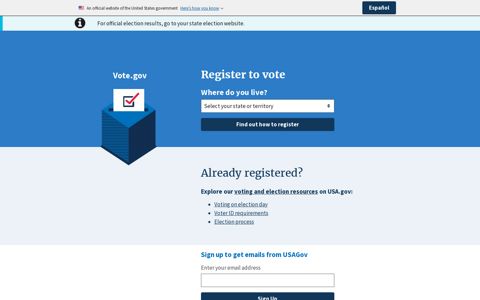 Voter Registration | Vote.gov