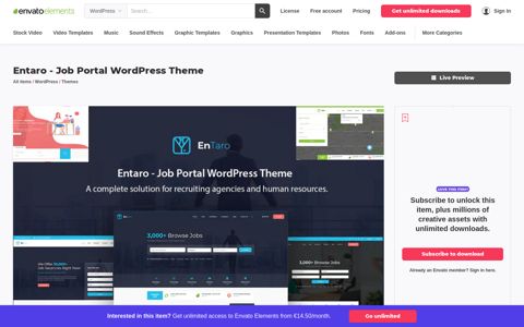 Entaro - Job Portal WordPress Theme - Envato Elements