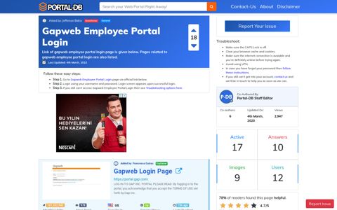 Gapweb Employee Portal Login - Portal-DB.live