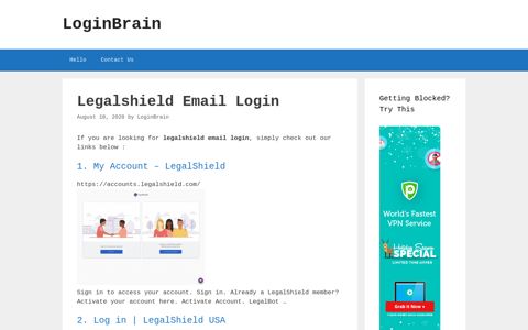 Legalshield Email - My Account - Legalshield - LoginBrain