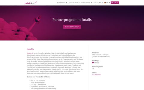 Partnerprogramm futalis - retailAds