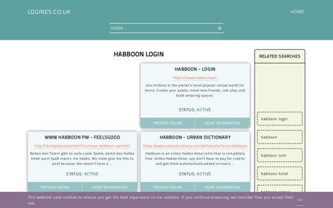 habboon login - General Information about Login - Logines.co.uk