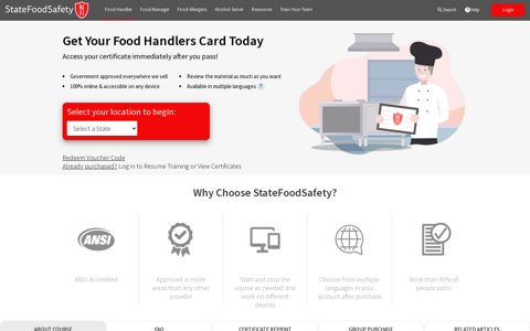 Food Handlers Card Online Training & Test | StateFoodSafety