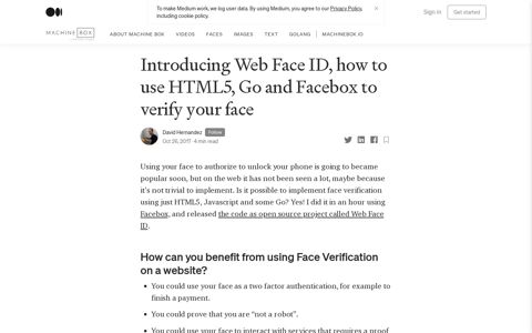Introducing Web Face ID, how to use HTML5, Go and Facebox ...