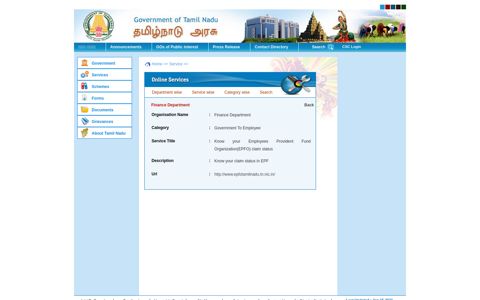 Service | Tamil Nadu Government Portal