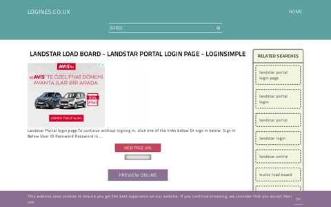 Landstar Load Board - Landstar Portal login page - LoginSimple