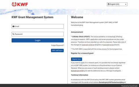 KWF Grant Management System