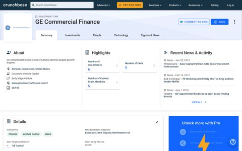 GE Commercial Finance - Crunchbase Investor Profile ...