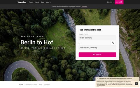 Berlin to Hof - 3 ways to travel via train, bus, rideshare, and car