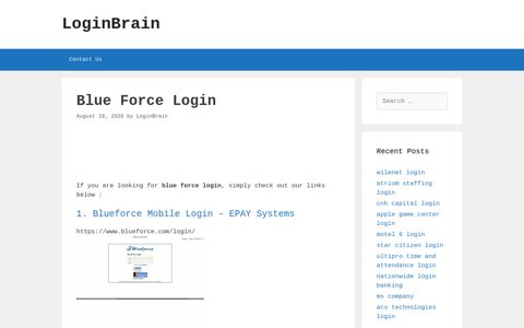 Blue Force - Blueforce Mobile Login - Epay Systems
