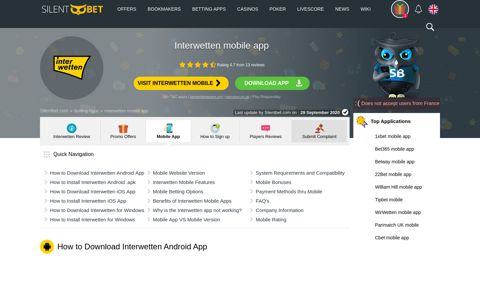 Interwetten Mobile App for Android, iOS & Windows Phone ...
