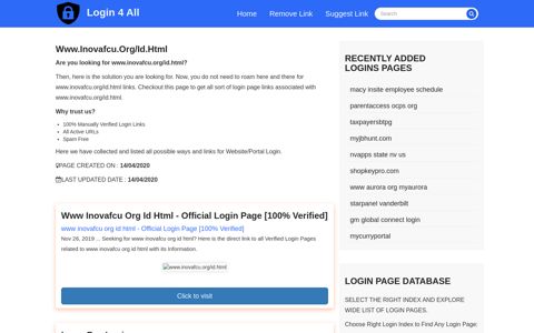 www.inovafcu.org/id.html - Official Login Page [100% Verified]