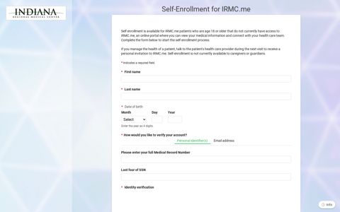 Self Enrollment - Log In - IQHealth