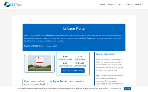 Iq Agrar Portal - Find Official Portal - CEE Trust
