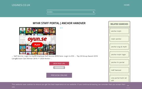 myHR staff portal | Anchor Hanover - General Information ...