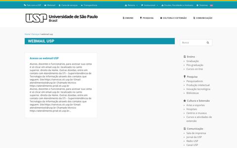 webmail usp – USP – Universidade de São Paulo