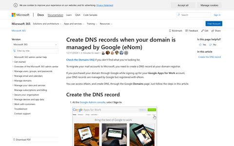 Create DNS records when your domain is managed by ...