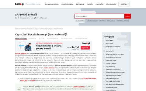 Czym jest Poczta home.pl (tzw. webmail)? » Pomoc | home.pl