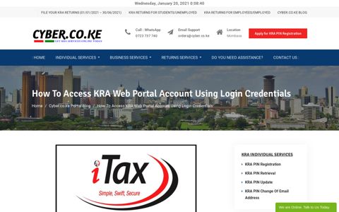 How To Access KRA Web Portal Account Using Login ...