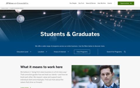 Student & Graduate Careers | Jobs & Internships | JPMorgan ...