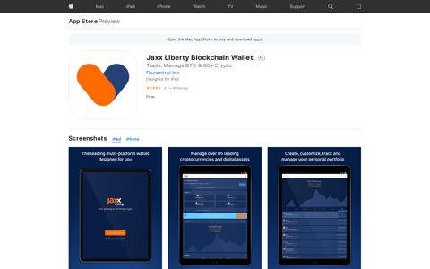 ‎Jaxx Liberty Blockchain Wallet on the App Store