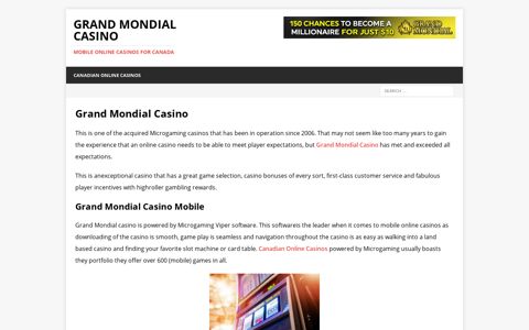 Grand Mondial Casino | Mobile, Canada, UK, NZ | Review ...