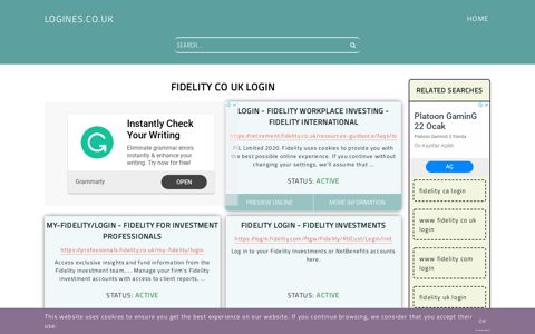 fidelity co uk login - General Information about Login