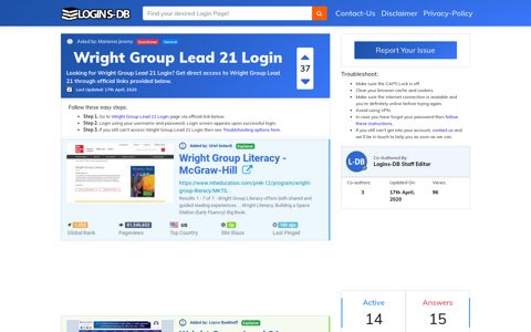 Wright Group Lead 21 Login - Logins-DB