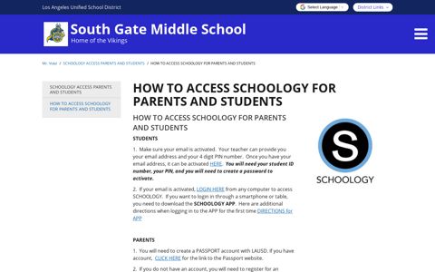how to access schoology for parents and students - South ...