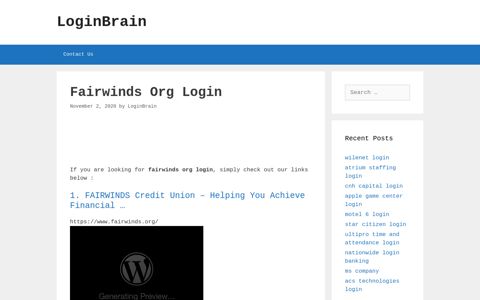 fairwinds org login - LoginBrain