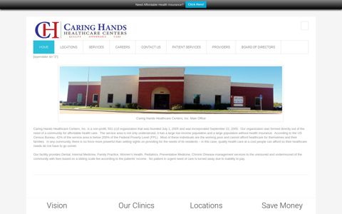 Caring Hands Healthcare Centers, Inc.