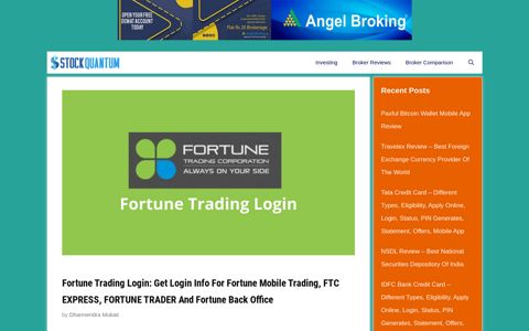 Fortune Trading Login - Get Login Info For Mobile Trading Apps