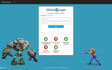 Portal - Login - Edtech-Games