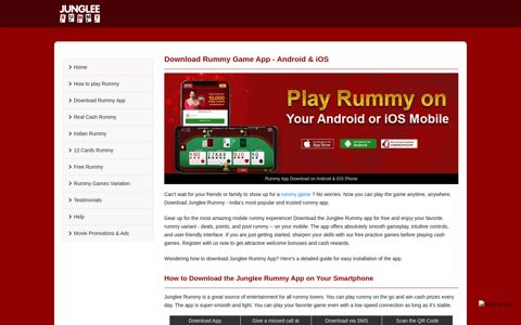 Mobile Rummy Game @ JungleeRummy.com